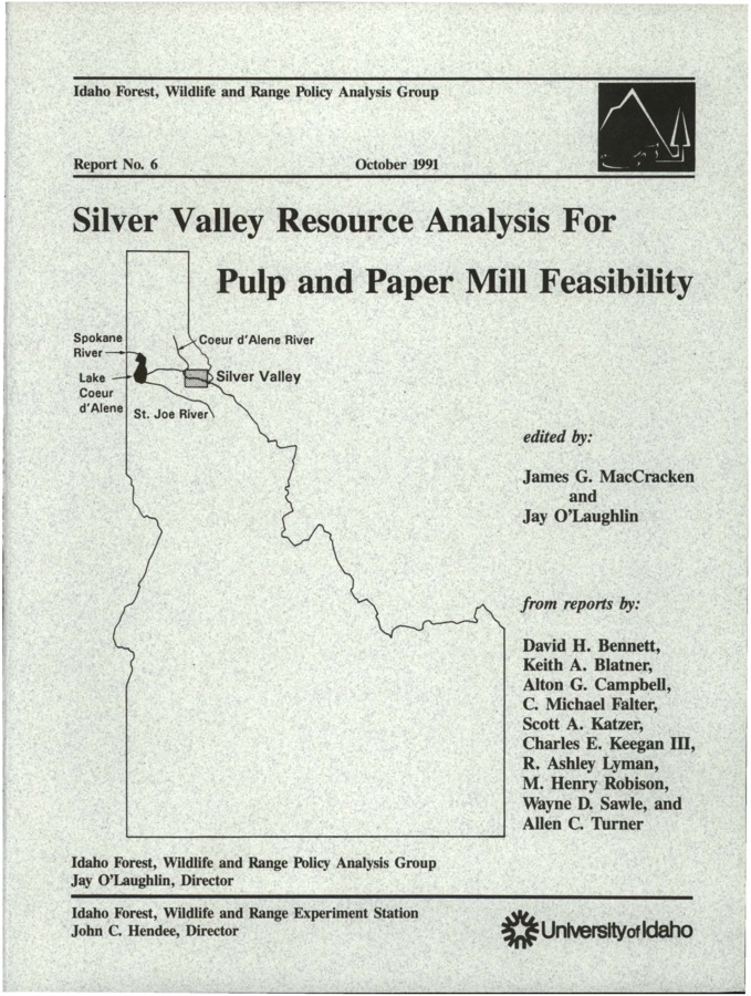 Policy Analysis Group Report - University of Idaho College of Natural Resources