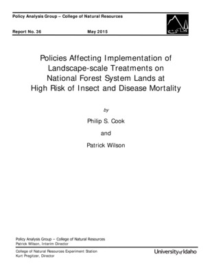Policy Analysis Group Report - University of Idaho College of Natural Resources