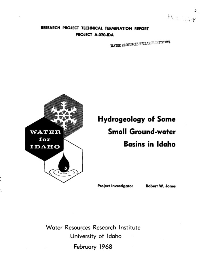 One basin has been studied (Albion basin, Cassia County, Idaho) and the results published as an open file report by the Idaho Bureau of Mines and Geology. Aquifers were delineated, water-table mapped, and preliminary evaluation of the ground-water flow pattern was obtained. Wells range in depth from 11 feet to 700 feet and yields range up 540 gpm. Clay lenses in alluvium create local artesian aquifers. The water can be classified as calcium bicarbonate type and is suitable for domestic and irrigation use. The total dissolved solids content range from 202 ppm to 2294 ppm. Hot springs exist in the Marsh Canyon area. The study should serve as a basis for further investigations utilizing experimental approaches.   The project has been terminated after just one basin investigation because the principal investigator decided to do research in an area other than water resources.
