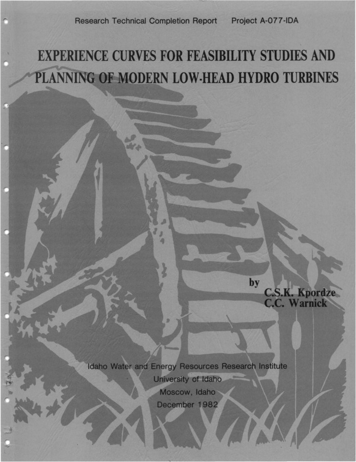 This report contains the results of an extensive investigation of the characteristics of over two hundred low-head turbines manufactured all over the world that have been installed or that are due to be installed in hydropower plants between 1953 and 1984. The research focused mainly on bulb turbines, with horizontal shaft arrangement and tubular turbines with their shafts either horizontal or inclined at an angle to the horizontal. The characteristics of the other types of low-head turbines are not presented because adequate data could not be collected on their characteristics during this study period. The characteristics on bulb and tubular turbines are presented in the form of statistical diagrams and regression equations suitable for preliminary design and feasibility studies of low-head hydro projects. Nomographs have been developed for displaying the relationships between the various turbine characteristics and comparing the important dimensions and parameters of turbines which have found common application in the hydro-power technology. New simplified parametric ratio for selection of turbines have been developed that should expedite preliminary selection study for hydropower projects.