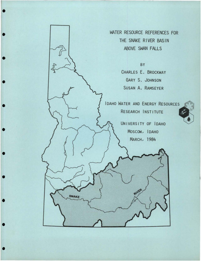 This reference list was prepared to assist readers in locating references pertaining to the water resources of the Snake River basin above Swan Falls. The list concentrates on literature directed primarily at surface-water and ground-water flow systems, water and land use, and climatology. It does not include literature on water quality or geothermal ground-water systems.