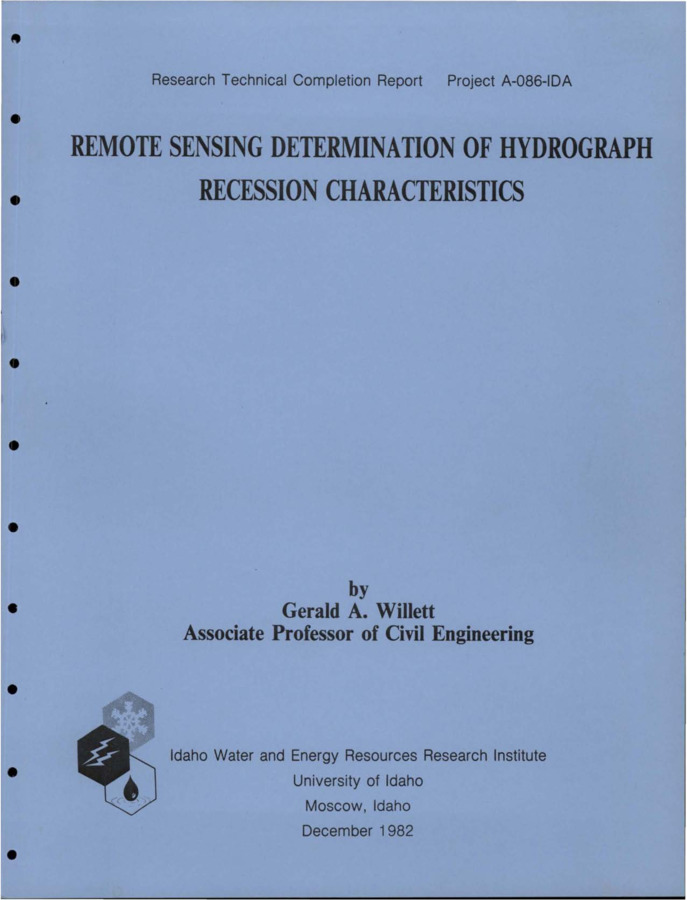 A review of literature indicates that little work is being done on determining base or minimum flows from basin characteristics using remote sensing techniques. The majority of the work being done on base flows is by the use of mathematical models using information that can be obtained from topographic maps. Remote sensing techniques have been used mainly for determining water quality, inventories, and determining hydrological characteristics that could be determined from topographic maps as well. The effects of vegetation cover, unique geological factors, moisture content of soil, and weather patterns are recognized but not utilized within the mathematical models. Information obtainable by the use of remote sensing should be useful for revising existing mathematical models to provide more accurate predictions of not only base or minimum flows but average and peak flows.