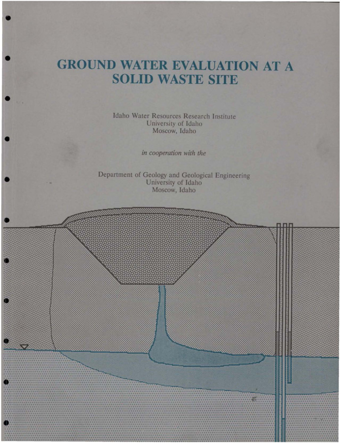 The purpose of this 2-day shortcourse is to present an overview of ground water evaluation and monitoring at waste disposal sites. This course is nonmathematical in nature and will provide instruction in hydrogeologic characterization of solid waste disposal sites, monitoring well design and construction and impact of the Resource Conservation and Recovery Act of 1976 in Washington and Idaho. This short course is directed to professionals in the field, program managers, graduate students and interested public. Instructors are as follows: Dr. Dale Ralston is a professor of hydrogeology at the University of Idaho and Acting Director of the Idaho Water Resources Research Institute. Dr. James Osiensky is an associate professor of hydrogeology at the University of Idaho and is stationed in the Department of Geology and Geophysics at Boise State University. Mr. Ching-Pi Wang, P.E. is a registered professional engineer in the State of Washington and is Senior Hydrogeologist with the State of Washington Department of Ecology. Mr. Wang is in charge of hydrogeologic investigations at landfills and hazardous waste sites.