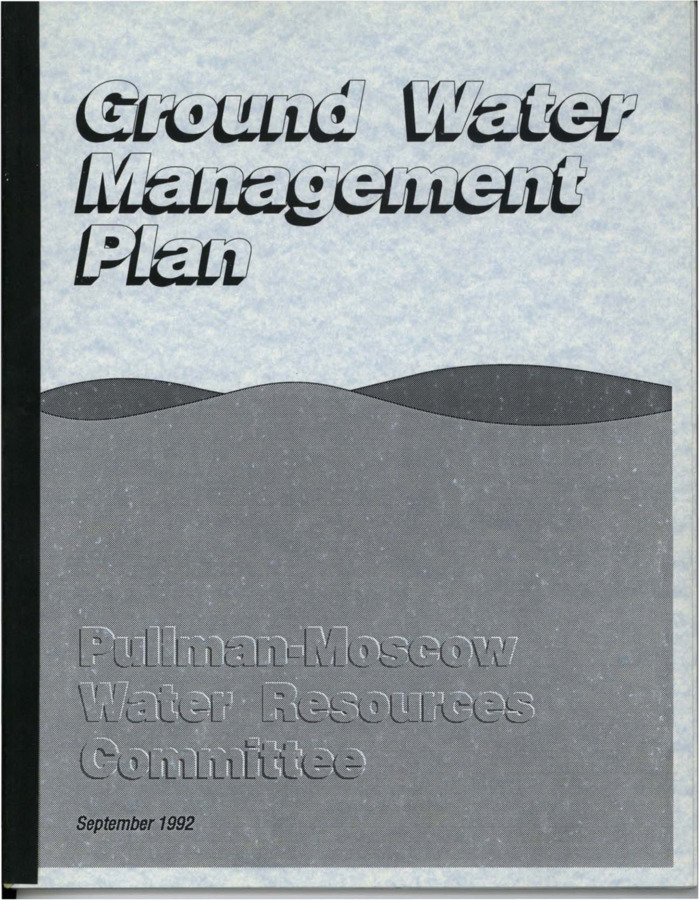 The Pullman-Moscow area of eastern Washington and northern Idaho relies almost entirely on ground water for its supply of municipal, institutional, and domestic water. Concern over declining ground water levels in the area motivated the municipalities and universities to form the Pullman-Moscow Water Resources Committee (hereafter referred to as the COMMITTEE) to address the declining ground water table issues and coordinate studies of the ground water and alternative water sources. The COMMITTEE has more recently been charged with developing a ground water management plan for the area by the governing states' water resource agencies. This document represents the plan developed by the COMMITTEE. The Pullman-Moscow Ground Water Management Plan (hereafter referred to as the PLAN). The purpose of the PLAN is to ensure that a safe supply of ground water, in terms of quantity and quality, will continue to exist for present and future use in Pullman-Moscow Basin (hereafter referred to as the BASIN). Chapters 1 and 2 provide introduction and historical background to the PLAN. Chapter 3 outlines ground water management in the context of state water laws in Washington and Idaho. Chapter 4 outlines the mission of the COMMITTEE. Chapter 5 describes technical aspects of the BASIN as well as the general response of ground water aquifers to pumping withdrawals. Chapter 6 contains the program in which management goals and strategies of the local entities are specified. A bibliography and appendices are also included.