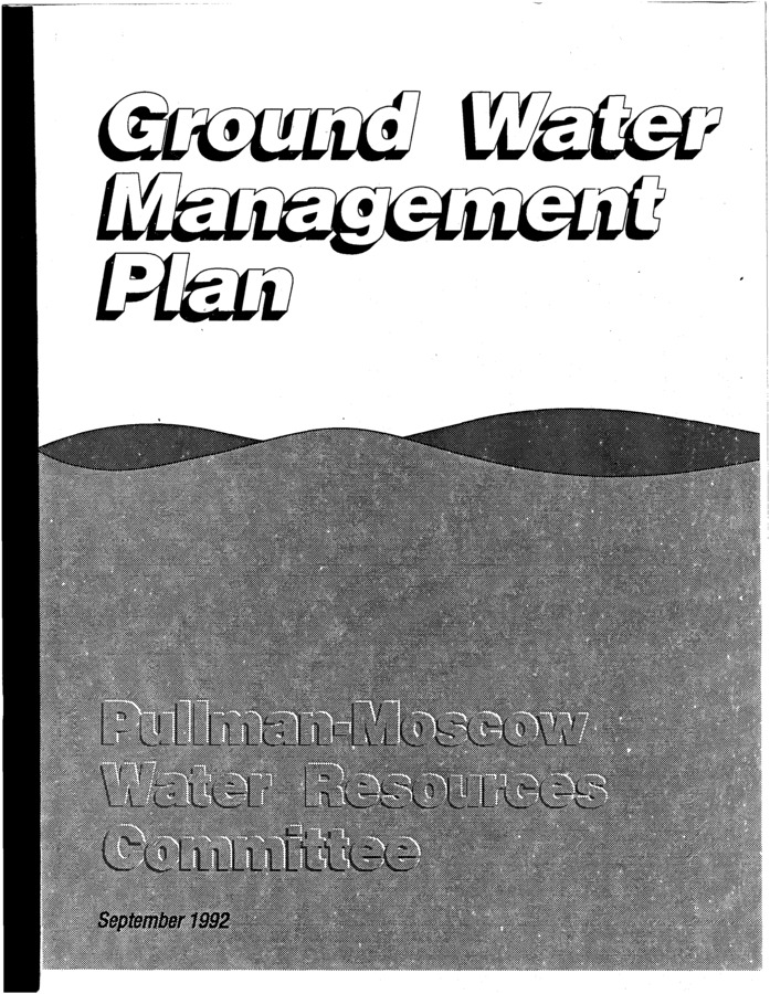 The report discusses the ground water management plan of the Moscow-Pullman Basin dominately in terms of water quantity.