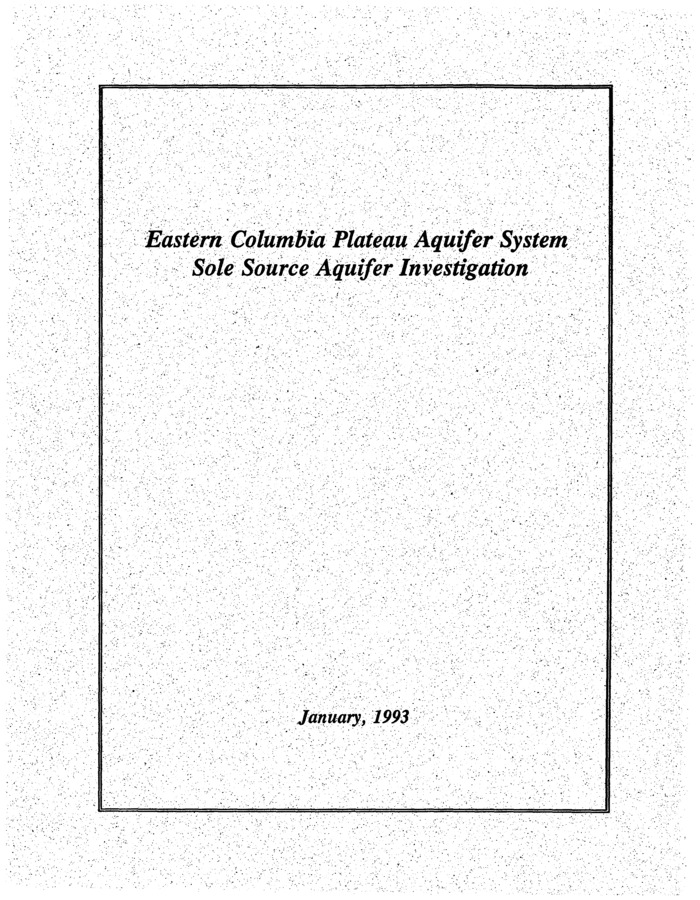 This report presents hydrogeologic and water use information in support of a sole source aquifer petition for eastern Columbia Plateau Aquifer System.