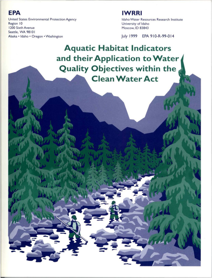 The objective of this paper is to evaluate the application of aquatic habitat variables to water quality objectives under the authority of the Clean Water Act (CWA). The project is limited to freshwater, lotic aquatic habitats in the Pacific Northwest and Alaska with an emphasis on salmonid habitat. Habitat variables were placed into one of the following categories - flow regime, habitat space, channel structure, substrate quality, streambank condition, riparian condition, temperature regime, and habitat access. Candidate habitat variables were evaluated for their relevance to the biotic community, responsiveness to human impacts, applicability to target landscapes, and measurement reliability. The most critical obstacles for use of habitat variables a the regional levels (state specific water quality criteria for Region 10 EPA) are the quantification of biological effect and the unreliability of the measurement system. Inherent variability and unreliable data quality preclude the use of numeric values for habitat variables as compliance indicators in statewide water quality criteria. Rather, habitat variables should be used as diagnostic indicators of beneficial use attainment and pollution control performance, and should be developed and calibrated at local or ecoregional scales as stratified by landscape and stream characteristics. Currently only a few habitat variables meet the evaluation criteria established by the authors for use under CWA authority, specifically large woody debris, pool frequency, and residual pool depth. It is recognized that this limited set of variables will not satisfy the ecological habitat requirements needed to protect cold water biota. Recommendations to increase the applicability of habitat indicators to CWA objectives include an interagency (and international) effort to evaluate landscape classification of aquatic areas, identify and measure reference area condition at ecoregional scales, and develop a systematic approach of habitat indicator quantification. In the interim the authors recommend a re-examination of the narrative water quality standards in EPA Region 10 to provide more specificity in regards to salmonid habitat protection. Water quality standards should also specify the process whereby numeric criteria can be established at the local or ecoregional scale.