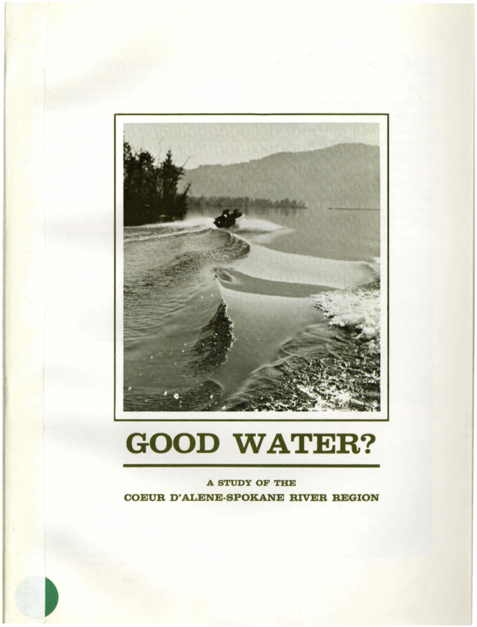 This study was published for the purpose of providing the general public with information on the history of mine waste and water pollution in the CDA Basin and preventative measures that the general population can take to keep the Lake system clean. Pamphlet format.