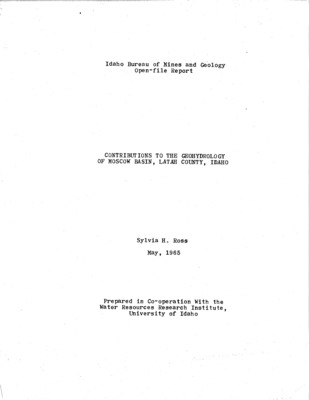 This report describes the geology and the groundwater resources of the basin, provides information about private wells, includes hydrogeochemistry data, and provides subjects for additional projects.