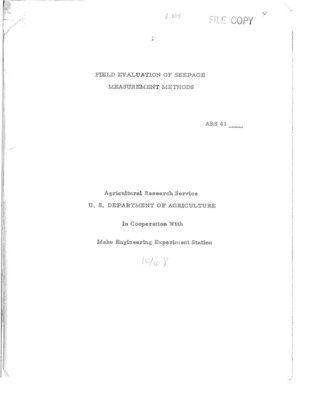 Project design, canal lining research and development, and irrigation operation and maintenance require the ability to measure seepage rates, accurately and economically. New methods have not been developed, so existing field methods must be used. Each of the these methods warrants an evaluation of its capabilities and limitations. This paper relates experiences with ponding tests, seepage meters, and inflow-outflow methods of evaluating seepage from canals.