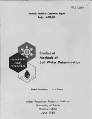 The work reported was undertaken with the intent to develop a more reliable instrument initially for remote site operation. A survey of the literature led to the selection of four fields of study: streaming potential, thermal conductivity and specific heat, absorption of infrared radiation by moist soil, and some adaptation of the principle of nuclear magnetic resonance.   Experimentation revealed that the factors controlling streaming potential were so diverse that isolation of soil moisture or moisture flow variables was not feasible in field applications. Extensive laboratory testing of an original thermal measuring device showed that this principle could be successfully and reliably used in certain ambient temperature ranges. The data also revealed that, when soil is partially frozen at 32 degrees F, information could be derived on the percentage of the soil water in the frozen state, provided the soil moisture content was known. Certain wavelengths in the infrared spectrum are readily absorbed by moisture in the soil. A prototype instrument which utilizes this phenomenon was fabricated. Certain problems in packaging the unit were encountered, but preliminary experimentation assured that this measuring technique shows promise and could be further developed. Nuclear magnetic resonance may be discounted as a means of measuring soil moisture content because of fundamental difficulties.