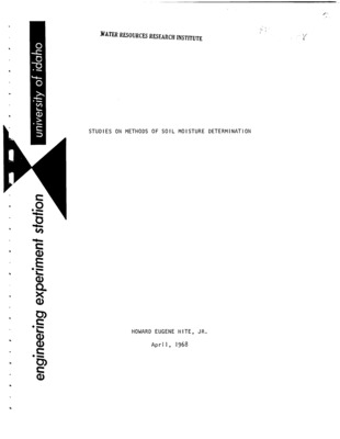 Though the need for instrumentation capable of determining soil moisture quickly and accurately has long been recognized, no dependable means suitable for automatic and remote soil moisture measurement has yet been developed. Presently, the only reliable method for measuring soil moisture is a time consuming process which requires human attention. Water is removed from a soil sample by heating, and the resultant weight loss is determined. Considerable work has been reported on a device which measures the electrical conductivity of a gypsum block imbedded in the soil. Water causes the electrical resistance of the block to decrease. These blocks are alleged to be unreliable under many field conditions. The work reported in this thesis was undertaken with the intent to develop a more reliable instrument for remote site operation. An extensive survey of the literature led to the selection of three fields of study: streaming potential, thermal conductivity and specific heat, and absorption of infrared radiation by moist soil.  Experimentation revealed that the factors controlling streaming potential were so diverse that isolation of soil moisture or moisture flow variables was not feasible in field applications.  An original thermal measuring device could be successfully and reliably used in certain ambient temperature ranges.  Certain wavelengths in the infrared spectrum are readily absorbed by moisture in the soil. A prototype instrument which utilizes this phenomenon was fabricated.