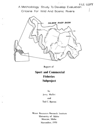 An overview of fishery resources in the Salmon River Basin, with tables and figures on harvest numbers, spawning locations, and population numbers.