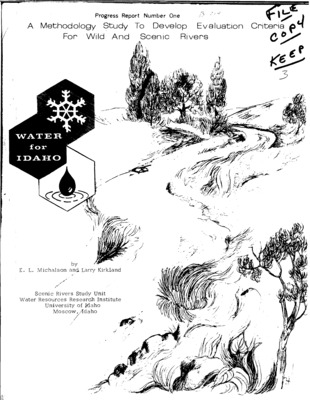 On October 2, 1968, Public Law 90-542, which provides for a National Wild and Scenic Rivers System was passed by the 90th Congress. This law spells out Federal policy for creating a system of selected rivers which possess within their immediate environment outstanding scenic, recreational, geologic, fish and wildlife, historic, cultural, and other similar values. The Act ensures that these rivers shall be preserved in their free flowing condition and that they shall be protected for the benefit of present and future generations. [...] In this study the Salmon River and its basin has been selected to develop a model system to evaluate Wild and Scenic Rivers. The logic of this choice revolves around two considerations, (1) the evaluation model is to be general, and (2) many upstream or offstream activities may be affected by a wild river designation. By this I am referring to the water quality and scenic vistas land withdrawals. In addition, any economic development-- impoundment, dredging, logging, etc. , would affect the wild segment of the river. A further reason is that any economic analysis of the area should include all the activity in the basin area to be meaningful. The objectives of this study are to inventory the natural and human resources of the area, and estimate future demands for quantities of these resources. Secondly, to identify, describe, and quantify , where possible, benefits from scenic beauty, personal enrichment, and other esthetic experiences derived from a river. Thirdly, to develop a series of economic models to evaluate and determine resource use patterns consistent with a Wild and Scenic Rivers System, and compare them with resource use patterns under varying levels of development. Finally, to present recommendations for alternative uses of resources for the entire river basins area, restrictions on use if classification is possible, and the economic and social ramifications of each of the alternatives considered.
