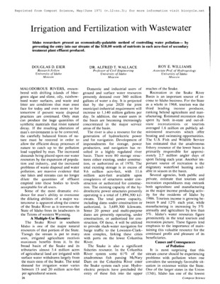 Idaho researchers present an economically-palatable method of controlling water pollution by preventing the entry into our streams of the $18.00 worth of nutrients in each acre-foot of secondary treatment plant effluent produced.