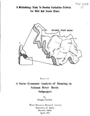 In alternate use debates concerning the utilization of natural resources, economic evaluations and benefit cost analyses may form an important basis for decision making. Values for wildlife resources should be available that can be used for comparison with conflicting demands. To help optimize present and future benefits, resource managers should also know how, and by whom, the wildlife resources are presently being utilized as well as the attitude and desires of the hunting public.