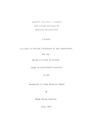 The purpose of this thesis was twofold.  The first of these was the estimation of production functions for agricultural income in Custer and Lemhi Counties.  In this portion of the study emphasis was placed on the marginal value products for the independent variables with added emphasis on the marginal value products for the natural resources used in agriculture.