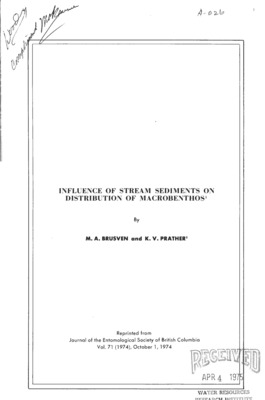 Studies were conducted in the laboratory and field to determine the substrate relationships of five species of stream insects representing the orders Ephemeroptera, Plecoptera, Trichoptera and Diptera. Various combinations of pebble and sand were tested in the presence or absence of cobbles. Substrates with cobble were generally preferred over substrates without cobble. The preference for cobble generally increased as the sediments around the cobble decreased in size. Substrates with unembedded cobble were slightly preferred over half-embedded cobble; completely embedded cobble in fine sand proved unacceptable to most species. Three types of substrate-distribution patterns are recognized; stream insects which inhabit substrate surfaces; interstices; and both substrate surfaces and interstices