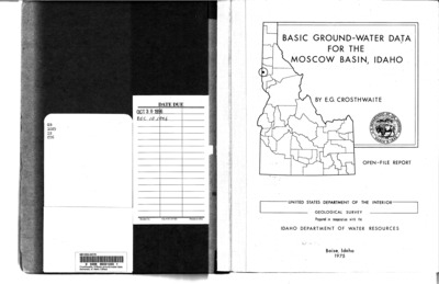 This report describes groundwater level data and pumpage for the Moscow area of the Palouse Basin.