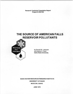 The Upper Snake River Basin contained elevated amounts of cadmium and mercury. Three sources are possible: sewage effluents from large towns in the area, run-off from irrigated lands (both cadmium and mercury are found in phosphate fertilizers), or drift from air currents carrying emissions from phosphate and cement plants. Industrial and municipal facilities located adjacent to the lower Portneuf River near Pocatello appear to be contributing cadmium and mercury to the aquatic environment. Chlorinated hydrocarbons detected in dangerous levels in reservoir fishes are usually associated with agricultural pesticides that have entered the water; however, low solubility in water results in undetectable levels in both the Portneuf and Snake Rivers.