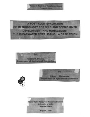 The passage of the Wild and Scenic Rivers Act, PL 90-542, in 1968 created a national wild and scenic rivers systems which preserved selected freeflowing rivers in their relatively natural state. The Middle Fork of the Clearwater River from Kooskia, Idaho, upstream including the Lochsa and Selway rivers was one of the eight instant rivers in the system. A management plan was formulated for the middle Fork System which included boundaries of the wild and scenic corridor to regulate land uses. Questions arose as to the economic effects the restrictions, imposed by the Act and the scenic easement program, would have on the area's resources including land values. To answer these questions, data was collected on the area's major resources which include agriculture, timber, mining, and the scenic easement program. The results of the analysis showed that the classification of the Middle Fork of the Clearwater has not had any significant effect on any of the area's resources, except for the value of land encumbered with scenic easements. The restrictions imposed on the agricultural, timber, and mining resources have not and will not curtail their productive services or limit their growth.