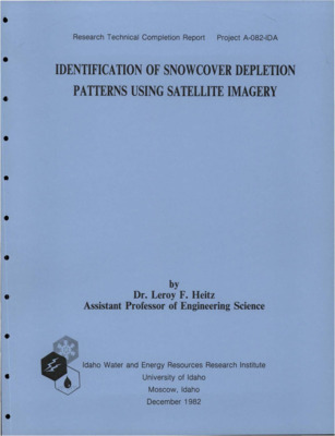 The purpose of this research was to investigate whether there is a possibility of using satellite imagery to finely calibrate large scale basin runoff models. It is anticipated that by better understanding the snow cover depletion patterns in a basin the runoff models might be adjusted to better forecast both quantity and timing of runoff especially in the late stages of the snowmelt season. This forecasting of runoff is essential to the optimal operation of large multi-purpose, multi-reservoir water control systems. While no actual field or laboratory research was carried out, as a result of this project, a detailed literature review was made and contacts were made with many agency officials. The literature review, agency contacts and various parts of this report will serve as springboards in efforts to secure future funding in this research area. [...]