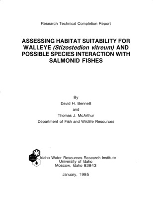 Sports fishermen throughout North America are pressuring fisheries management agencies to introduce exotic fishes. Few techniques are available, however, to assess the suitability of the habitat and the potential for adverse effects. The objectives of this study were: ( 1) to develop a methodology to predict the probability of successfully establishing an exotic species of fish; (2) to develop a predictive model; and (3) to apply a technique for an ecological analysis of a hypothetical system to assess possible interactions between species. We selected walleye (Stizostedion vitreum) as our target exotic species because of increasing interest to introduce this species into waters throughout Idaho and other states in the Pacific Northwest.