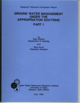 This research project encompasses a staged analysis of groundwater-surface water conjunctive management in western states that operate under the appropriation doctrine.  These states include Idaho, Washington, Oregon, Montana, Wyoming, Utah, Nevada, Arizona, Colorado, and New Mexico. This report presents a brief summary of the results gained in the first year of effort on this research project. Research has included analyzing management tools and management practices for groundwater resource development in Idaho, Montana, Washington, and Oregon. Work has focused on the management alternatives presented in the legal codes of the various states, the ways in which the management guidelines have applied in the areas of groundwater development, and identification of attitudes toward groundwater management within the state water management agencies. Continued research will focus on comparison of historic management activities in these and other western states for areas that are hydrogeologically similar.