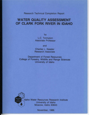 The water quality of the Clark Fork River at Clark Fork, Idaho, was monitored from June 1984 to May 1985. The following water quality parameters were measured: dissolved oxygen, biochemical oxygen demand, suspended solids, volatile suspended solids, alkalinity, ortho-phosphorus, nitrate-nitrogen, color, and hydrogen ion activity (pH). These data were combined with Environmental Protection Agency Water Quality trend data (1968-1984) for the same sampling station to determine the general water quality status of the Clark Fork River prior to its confluence with Lake Pend Oreille. The data from this study and EPA indicate point and non-point source loading of pollutants is occurring.