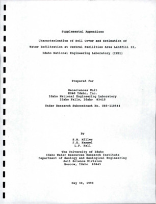 This document contains supplemental appendix AA, the estimated (PPT-ETA) values at CFA Landfill II, and Appendix BB, the daily precipitation and temperature data used to estimate (PPT-ETA) values at CFA Landfill II.