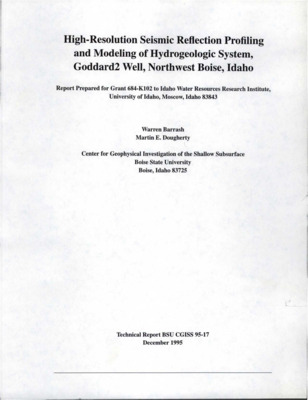 The western Snake River Plain is filled, in its upper part, with sediments deposited in a variety of lacustrine and associated subaerial environments. This study examines the usefulness of high-resolution seismic reflection profiling for identifying sedimentary environments and geologic structures in the western Snake River Plain at depths that have significance for hydrologic behavior at individual wells and for the groundwater flow system in general. In addition, this study applies a discretization scheme in MODFLOW developed to accurately model single-well pumping tests which are common, by design or default, in the lower Boise River valley. A study area was chosen in northwest Boise where only the pumping well (Goddard2 well) responded during an 8-hr. test and the well exhibited negative boundary effects, and where available subsurface data from wells were not sufficient to develop a conceptual model for analysis of the Goddard2 well. [...] Engineering analysis of pumping test data by Mills (1991) identified negative boundary effects and provides a first approximation for hydraulic conductivity of the aquifer pumped by the Goddard2 well. However, a non-leaky aquifer model does not closely match observed behavior. A conceptual model for the pumping test that is consistent with well and seismic data is partially penetrating well in a sand stringer aquifer (in a floodplain environment) receiving leakage from fine-grained surrounding sediments and truncated by a fault (no-flow boundary). This conceptual model was used to simulate the Goddard2 pumping test with a discretization scheme in MODFLOW which accurately reproduces drawdown behavior at a pumping (or injection) well under non-radially symmetric flow scenarios. Results are not unique but provide a framework for evaluating elements that are significant in local and regional groundwater flow, and provide a conceptual model to be tested and iteratively improved with new data and with future aquifer testing opportunities in the area.