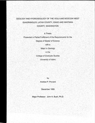 This thesis describes development of two geologic maps of the Viola and Moscow West Quadrangles, development of cross sections, and a discussion of how the geology relates to groundwater flow.  Water levels were measured in 74 wells.