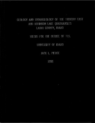 This thesis is one of those that support the geologic maps prepared by Dr. John Bush.