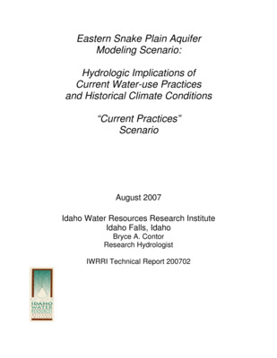 The storage capacity and large distances of the Eastern Snake Plain aquifer create a capacity for buffering that delays the impacts of hydrologic events upon hydraulically-connected surface-water bodies. If there were a fundamental imbalance between today's water-use practices and the current levels of spring discharges and river gains and losses, it might not be readily apparent by observation.
