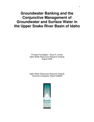 This project was designed as an exploratory project to consider concepts, issues, and potential benefits of groundwater banking in the Upper Snake River Basin of Idaho. An important motivation of the project was to explore ways that the existence of a groundwater banking program could increase the quantity and reliability of water available for US Bureau of Reclamation (Reclamation) to enhance ecological flows in the Snake River. As an exploratory project, it did not have the intent to design, promote, or instigate groundwater banking. Instead, the intent was to provide background information for administrative agencies to consider if implementation of groundwater banking were contemplated. This report describes water banking in general, and how groundwater banking in the upper Snake River basin of Idaho fits with Reclamation's goals and mission. It briefly describes water banking in the western United States, the economics of water banking, and institutional issues of groundwater banking in Idaho. Demonstration software for accounting of banked groundwater. Stakeholder input is summarized. The report does not summarize the project Website. The report also responds to specific requirements applied by Reclamation at the beginning of the project: 1. Describe banking concepts which increase availability of surface reservoir storage for maintenance of fisheries habitat during dry years. 2. Describe banking concepts which provide a market mechanism for trading and/or buying and selling of credits by both private and public entities. 3. Describe banking concepts which support the optimal use of both aquifer storage and surface reservoir storage for irrigators and fisheries in the Snake River basin. Finally, the report discusses the applicability and possible next steps for groundwater banking in the upper Snake River basin, and will discuss extrapolation of findings to other Reclamation regions. Appendices contain the text of journal articles published or submitted in connection with this project and economics background information.