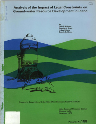 The appropriation doctrine of water law is the basis for groundwater administration in a number of western states. The broad statements presented in individual state statutes are the guidelines for control of the development and location of new wells and the continued operation of existing wells. These guidelines have generally been satisfactory for the period of time when the groundwater resource was being developed. However, many states are now facing conditions of well interference, declining water levels and basin overdraft which require administrative management decisions. The broad guidelines must be interpreted and quantified for resource administration. This report presents an analysis of groundwater management alternatives possible under the broad guidelines of the appropriation doctrine as expressed in the legal code for Idaho.