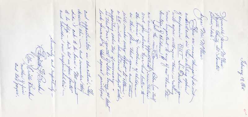 A letter from Elizabeth H. Brooks in which she urges Senator James A. McClure to seek greater funding for education in Idaho.