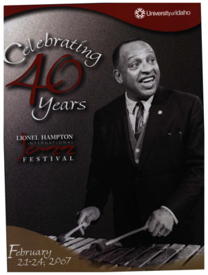 8.25" x 10.75" event program. Includes artist biographies, concert schedules, performance schedules, workshop and clinic information, and sponsor information.