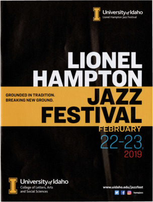 8.25" x 10.75" event program. Includes artist biographies, concert schedules, performance schedules, workshop and clinic information, and sponsor information.