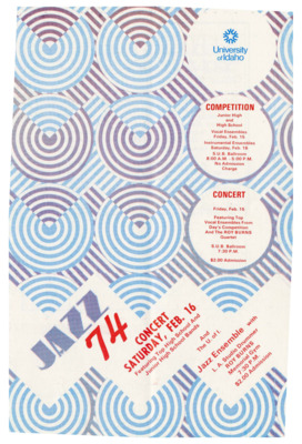 8.25" x 10.75" event program. Includes artist biographies, concert schedules, performance schedules, workshop and clinic information, and sponsor information.