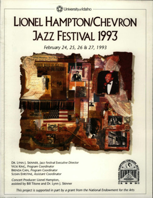 8.25" x 10.75" event program. Includes artist biographies, concert schedules, performance schedules, workshop and clinic information, and sponsor information.