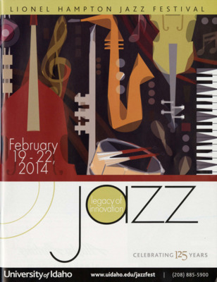 8.25" x 10.75" event program. Includes artist biographies, concert schedules, performance schedules, workshop and clinic information, and sponsor information.