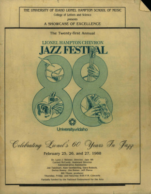 6.75"; x 8.5"; event program. Includes artist biographies, concert schedules, competition schedules, and sponsor information.