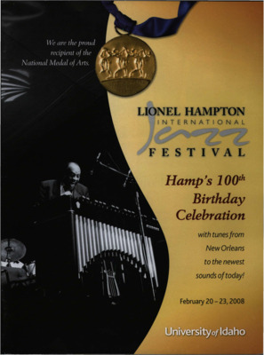 8.25" x 10.75" event program. Includes artist biographies, concert schedules, performance schedules, workshop and clinic information, and sponsor information.