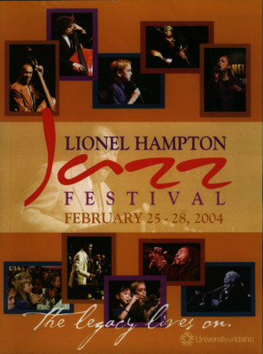 8.25" x 10.75" event program. Includes artist biographies, concert schedules, performance schedules, workshop and clinic information, and sponsor information.