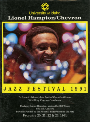 8.25" x 10.75" event program. Includes artist biographies, concert schedules, performance schedules, workshop and clinic information, and sponsor information.