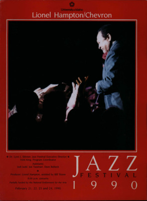 8.25" x 10.75" event program. Includes artist biographies, concert schedules, performance schedules, workshop and clinic information, and sponsor information.