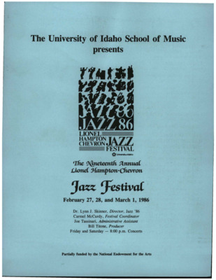 6.75"; x 8.5"; event program. Includes artist biographies, concert schedules, competition schedules, and sponsor information.