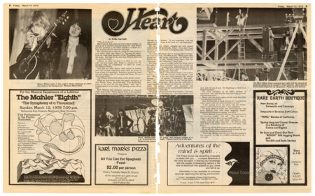 "Heart". Article for the Argonaut student newspaper by Eddie Sue Judy, March 10, 1978.