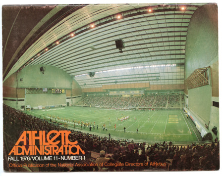 "The Kibbie Dome: Idaho's Indoor Innovation". Article published in Athletic Administration by the National Association of Collegiate Directors of Athletics, Fall 1976. 3 pages.